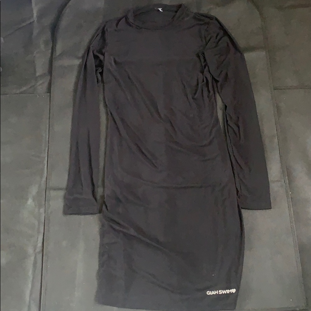 BLACK MESH BLACK DRESS COVER UP SMALL